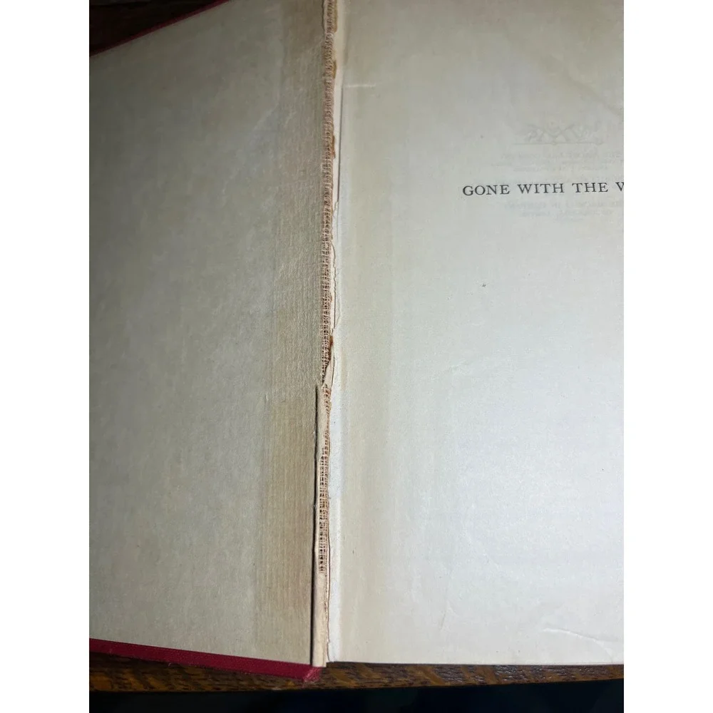 Gone With The Wind 1939 Hardcover Margaret Mitchell Macmillan Red Vintage Book